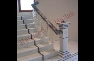 Suda Light Blue Handrail + Glass Balustrade