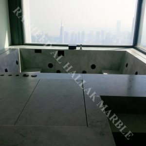 FIXING POLISHED CARRARA MARBLE @ INDEX TOWER -DUBAI