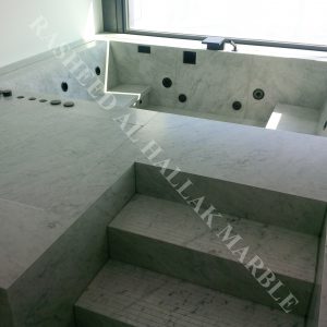 FIXING POLISHED CARRARA MARBLE @ INDEX TOWER -DUBAI