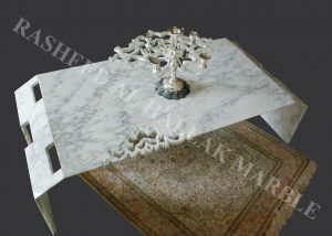 ARABESCATO WHITE MARBLE SITTING ROOM TABLE WITH WATERJET JALEE