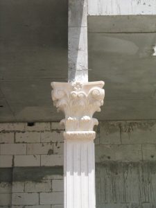 OMANI DESERT BEIGE ENGRAVED STONE EXTERNAL CLADDING MOCK UP SAMPLE FOR PALACE