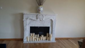 Statuario Carrara Marble Fireplace