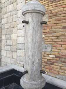 Silver Travertine Marble Fountain