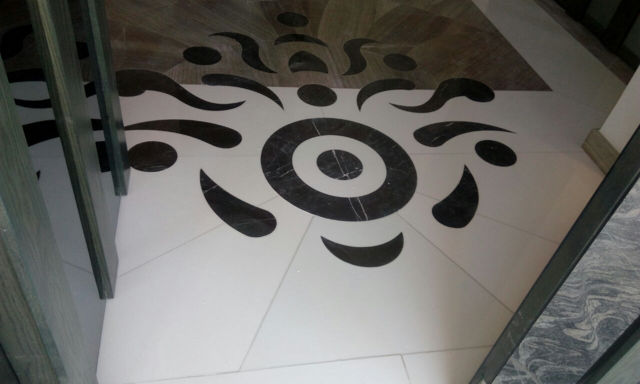 Marble Flooring- Water-jet Design – Wooden Brown Marble - RASHEED AL ...