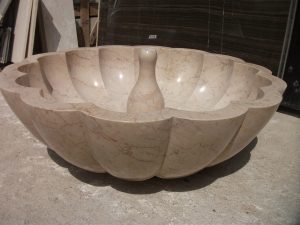 Botochino beige marble fountain bowl