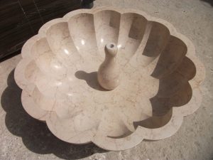 Botochino beige marble fountain bowl