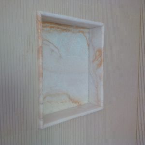 Master Bathroom Jacuzzi- Platinum Cream/Golden Spider Marble Works