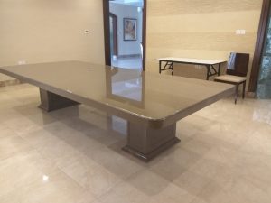 Olive Grey Marble Dining Table