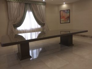 Olive Grey Marble Dining Table