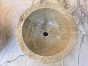 Light Emprador Marble Turkish Bath Bowl/Basin