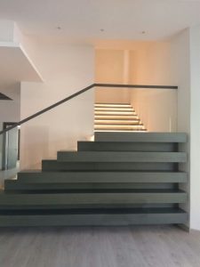 Wooden Grey Marble Stairs