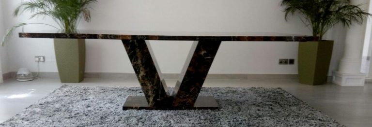 Black and Gold Marble Dinning Table