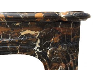 Black and Gold Marble Fireplace