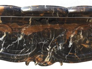 Black and Gold Marble Fireplace