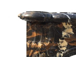 Black and Gold Marble Fireplace