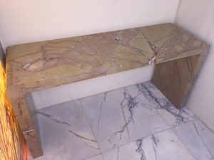 Yellow Sunset Marble Console Table