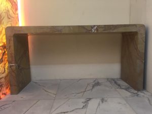 Yellow Sunset Marble Console Table