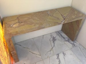 Yellow Sunset Marble Console Table