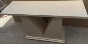 Platinuim Cream Marble Console Table