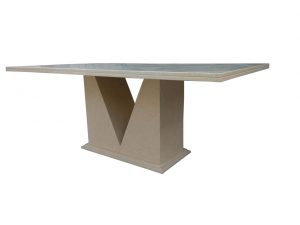 Platinum Cream Marble Dining Table