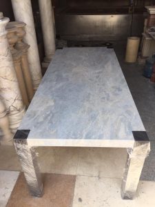 Dining Table- Fior Di Pesco grey marble