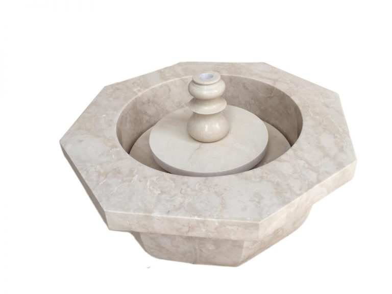 Crema Marfil Marble Fountain