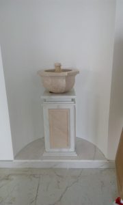 Crema Marfil Marble Fountain