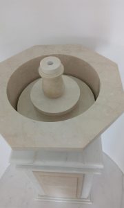 Crema Marfil Marble Fountain