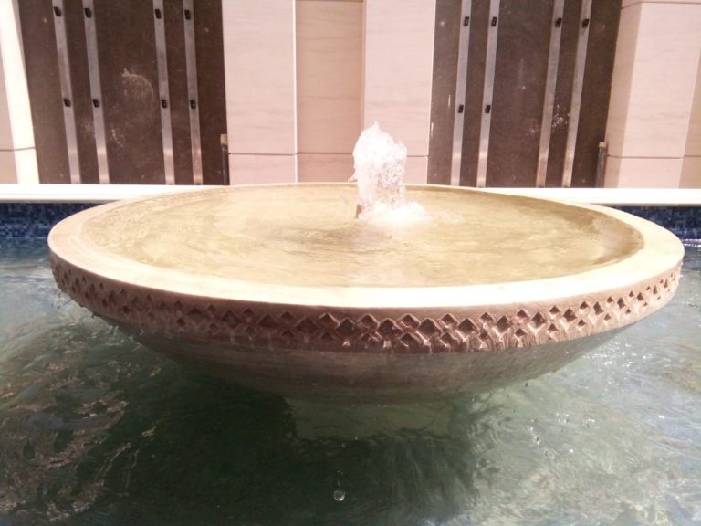 Beige Travertine Bowl Fountain