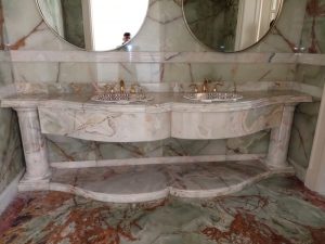 Green Onyx Wash Basin Counter