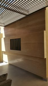 Television (TV) Wall Cladding BEIG TRAVERTINE  HONED