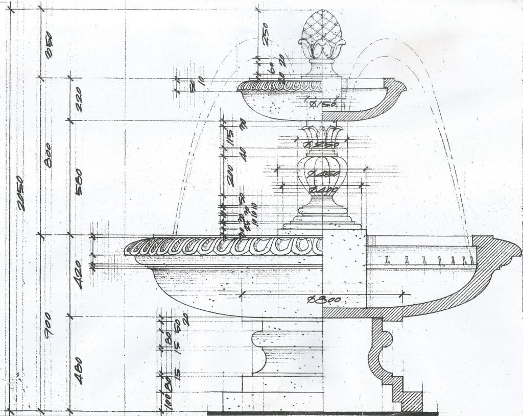 FOUNTAIN DRAWING DETAILS - RASHEED AL HALLAK MARBLE