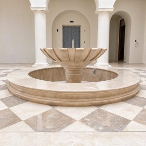 Fountain for Palace in Creama Marble