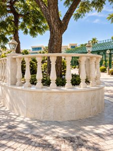 Elegant-Stone-Balustrade-Garden-Entrance