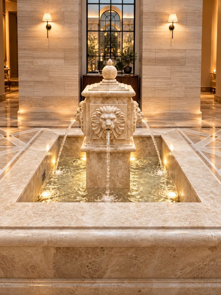 Luxurious-Lion-Fountain-Foyer